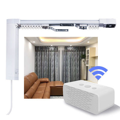 تسمه دوبل منحنی فولادی Silent Gliss Smart Electric Curtain Rail Tracks For Bay