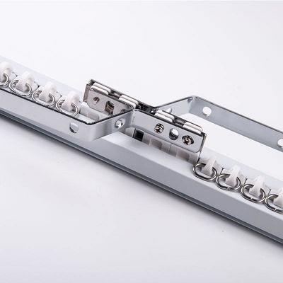 تسمه دوبل منحنی فولادی Silent Gliss Smart Electric Curtain Rail Tracks For Bay