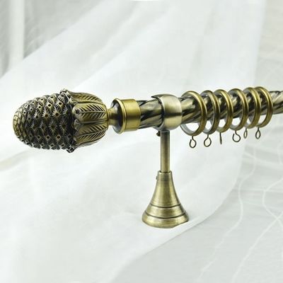 اتاق نشیمن 160/200/250/300/350/400 سانتی متر میله آهنی پیچ و تاب دار پرده های تک چرخشی عمده فروشی مراکش