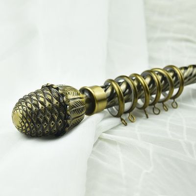 اتاق نشیمن 160/200/250/300/350/400 سانتی متر میله آهنی پیچ و تاب دار پرده های تک چرخشی عمده فروشی مراکش