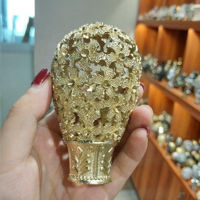 عمده فروشی قیمت میله پرده ای رنگ طلایی درپوش انتهایی فلزی لوازم جانبی میله پرده نهایی