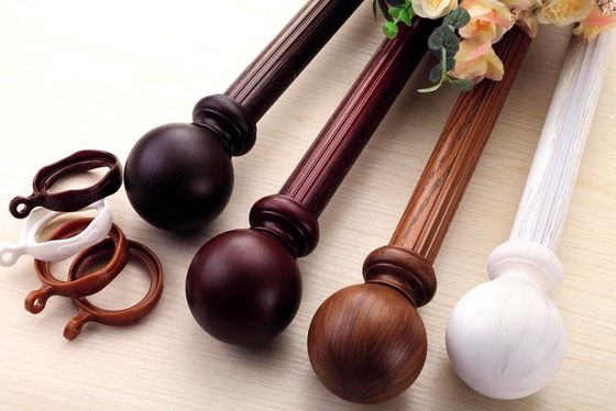 حلقه های میله پرده مدرن تزئینی 28 میلی متری با سطح اسپری آبکاری
