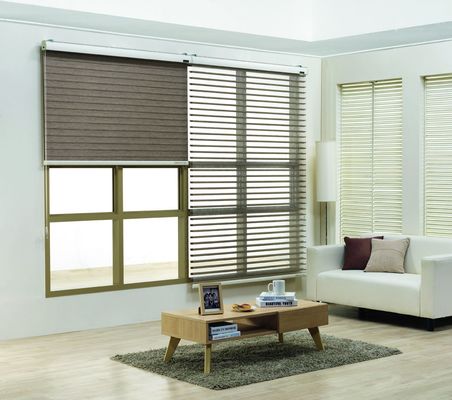 لت آلومینیومی 610 گرمی پرده نوع هتل 60 میلی متر مواد پلی استر ضد UV Pvc