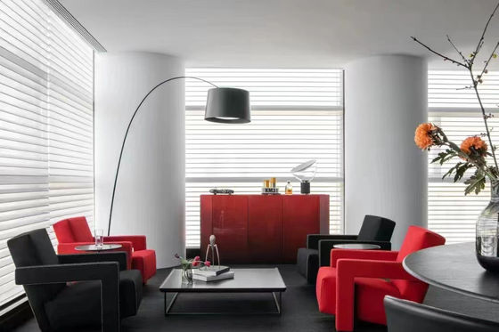 Soft Light Shangri La Electric Motorized Blinds با نخ دولایه