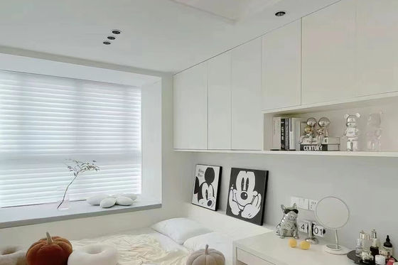 Soft Light Shangri La Electric Motorized Blinds با نخ دولایه