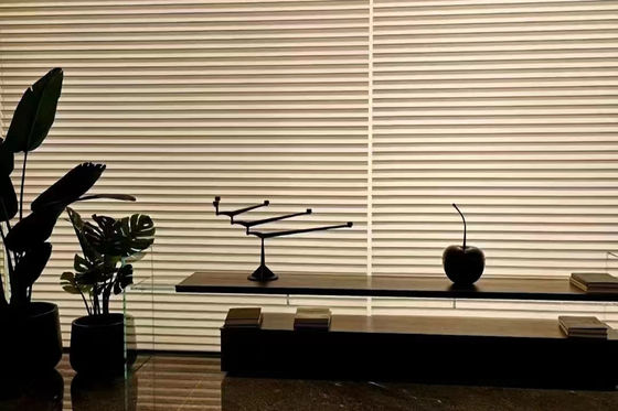 پرده های دولایه پنجره هوشمند دستی کم نور Shangri La برای اتاق خواب
